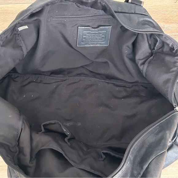 Coach Heritage Web Leather Duffle F70561 – Black Leather Weekender - Picture 9 of 10